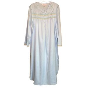 Oscar de la Renta Pink Label Nightgown Lightly-Lined Blue Large